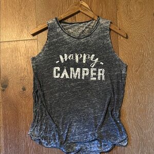 Grayson Threads Women's Distressed Happy Camper Tank Top